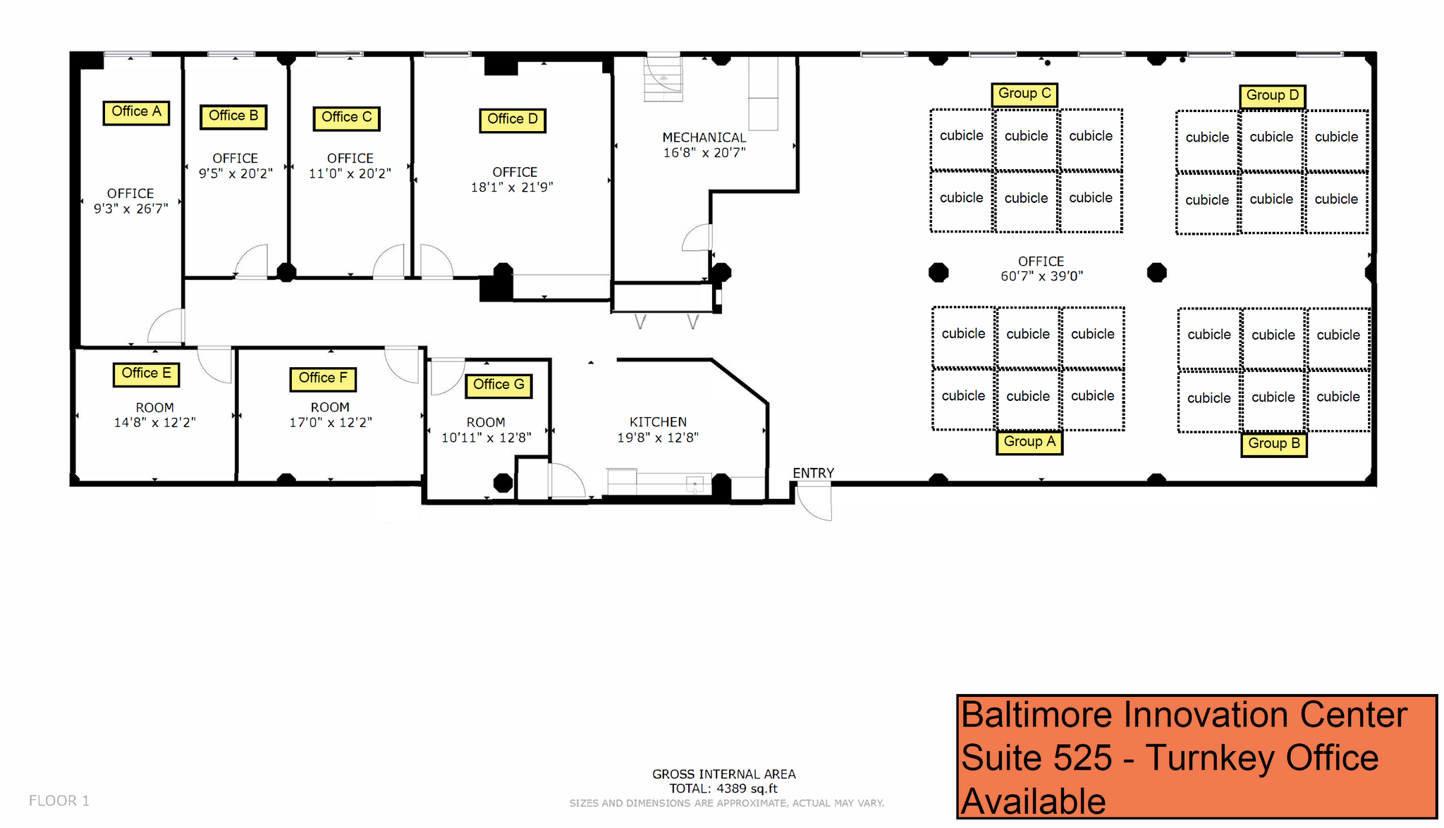 1100 Wicomico St, Baltimore, MD for lease Floor Plan- Image 1 of 4