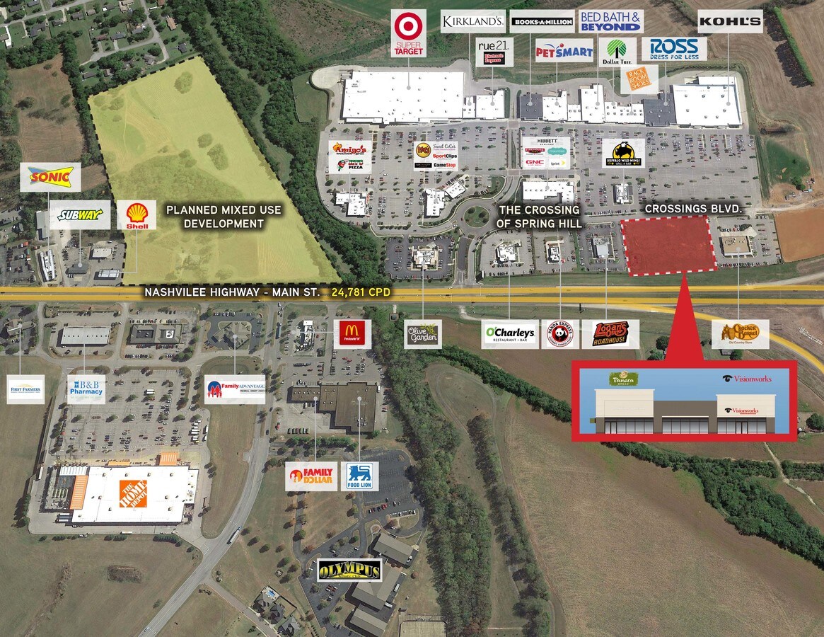 2012 Crossings Cir, Spring Hill, TN, 37174 Freestanding Property For