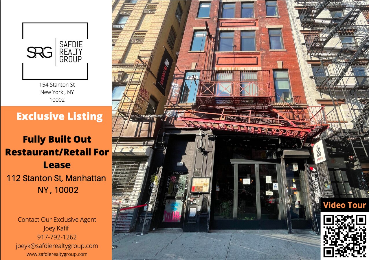 112 Stanton St, New York, NY 10002 Retail for Lease