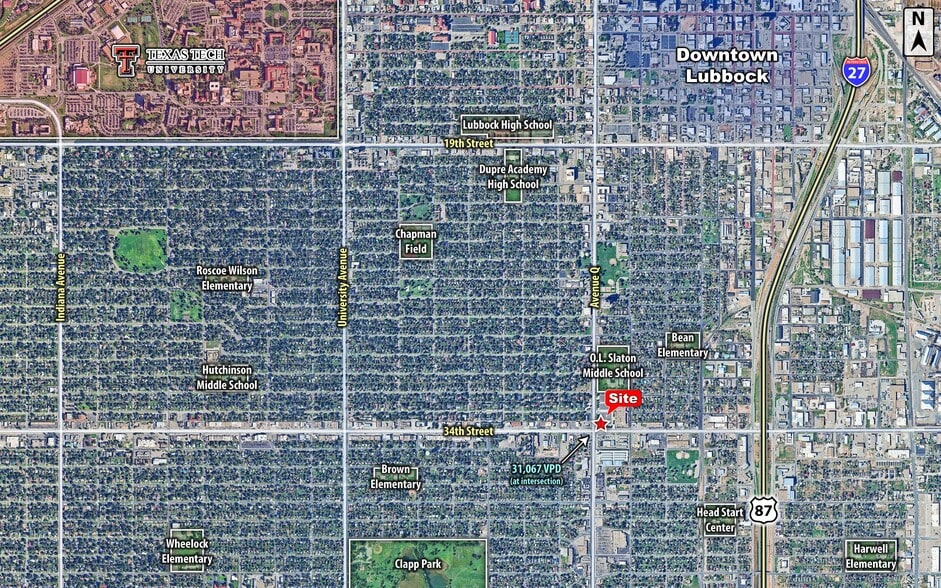 3311 Avenue Q, Lubbock, TX for sale - Aerial - Image 1 of 2