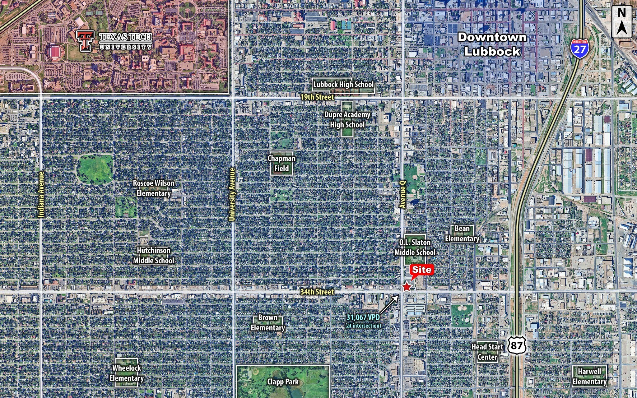 3311 Avenue Q, Lubbock, TX for sale Aerial- Image 1 of 3