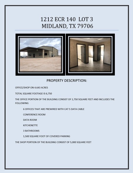 1110 E County Road 140, Midland, TX for lease - Other - Image 3 of 3