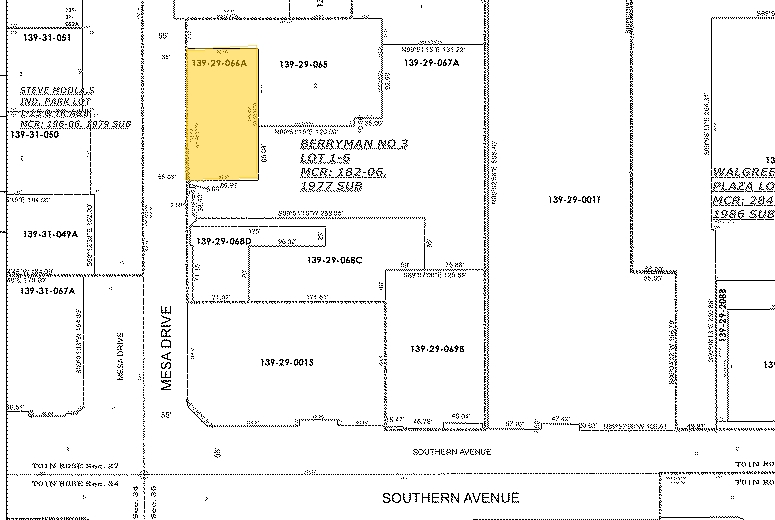 1119 S Mesa Dr, Mesa, AZ for sale - Plat Map - Image 1 of 2