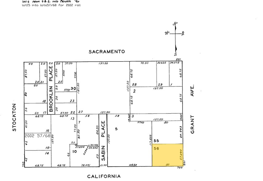 601-625 Grant Ave, San Francisco, CA for lease - Plat Map - Image 2 of 12