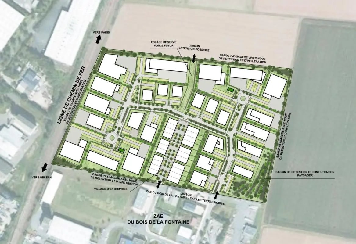 Land in Angerville for sale Site Plan- Image 1 of 3