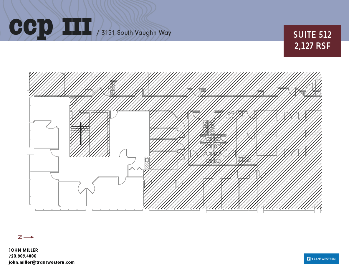 3131 S Vaughn Way, Aurora, CO for lease Typical Floor Plan- Image 1 of 2