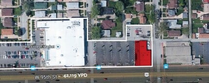 3632 W 95th St, Evergreen Park, IL for lease Aerial- Image 2 of 3