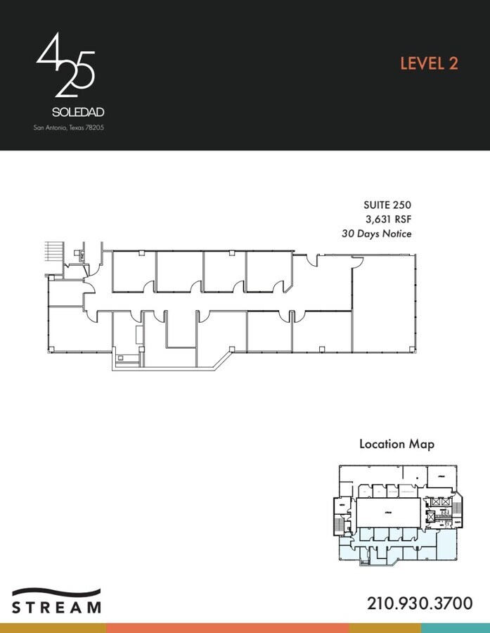 425 Soledad St, San Antonio, TX 78205 - Unit 2 -  - Floor Plan - Image 2 of 2