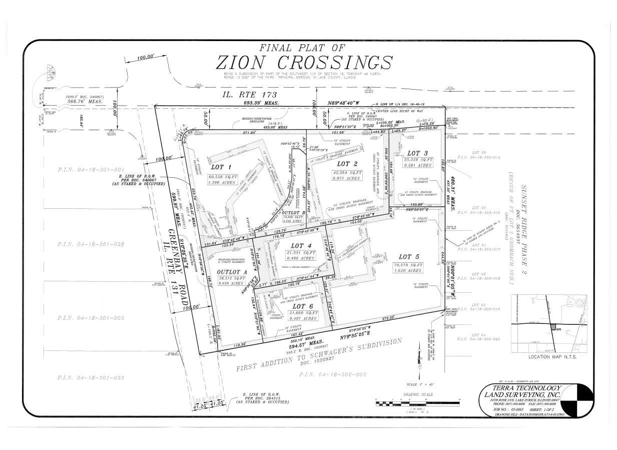 Route 173 & Green Bay Rd, Zion, IL for sale Site Plan- Image 1 of 2