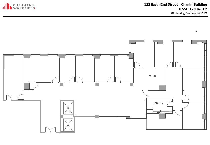 122 E 42nd St, New York, NY for lease Floor Plan- Image 1 of 2