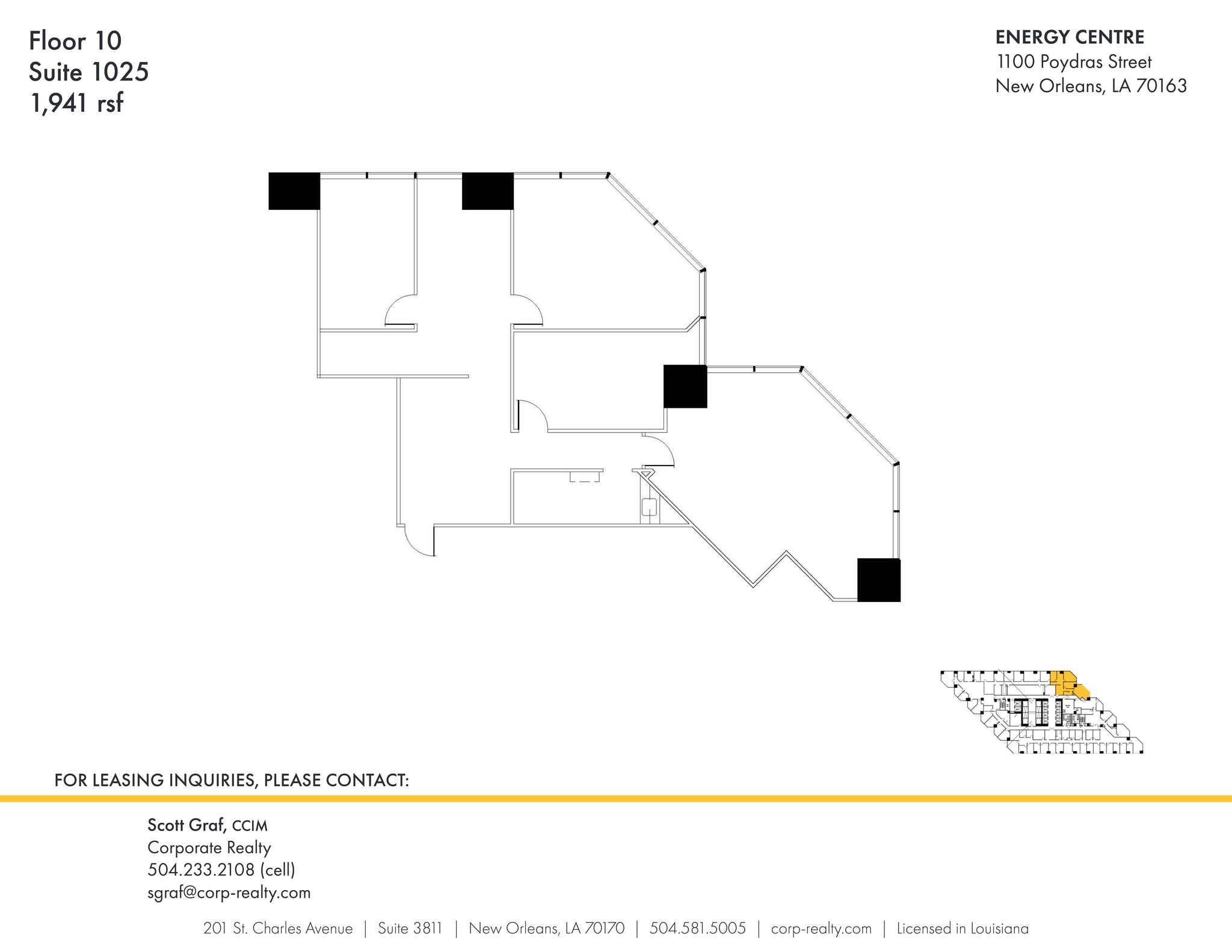 1100 Poydras St, New Orleans, LA for lease Site Plan- Image 1 of 1