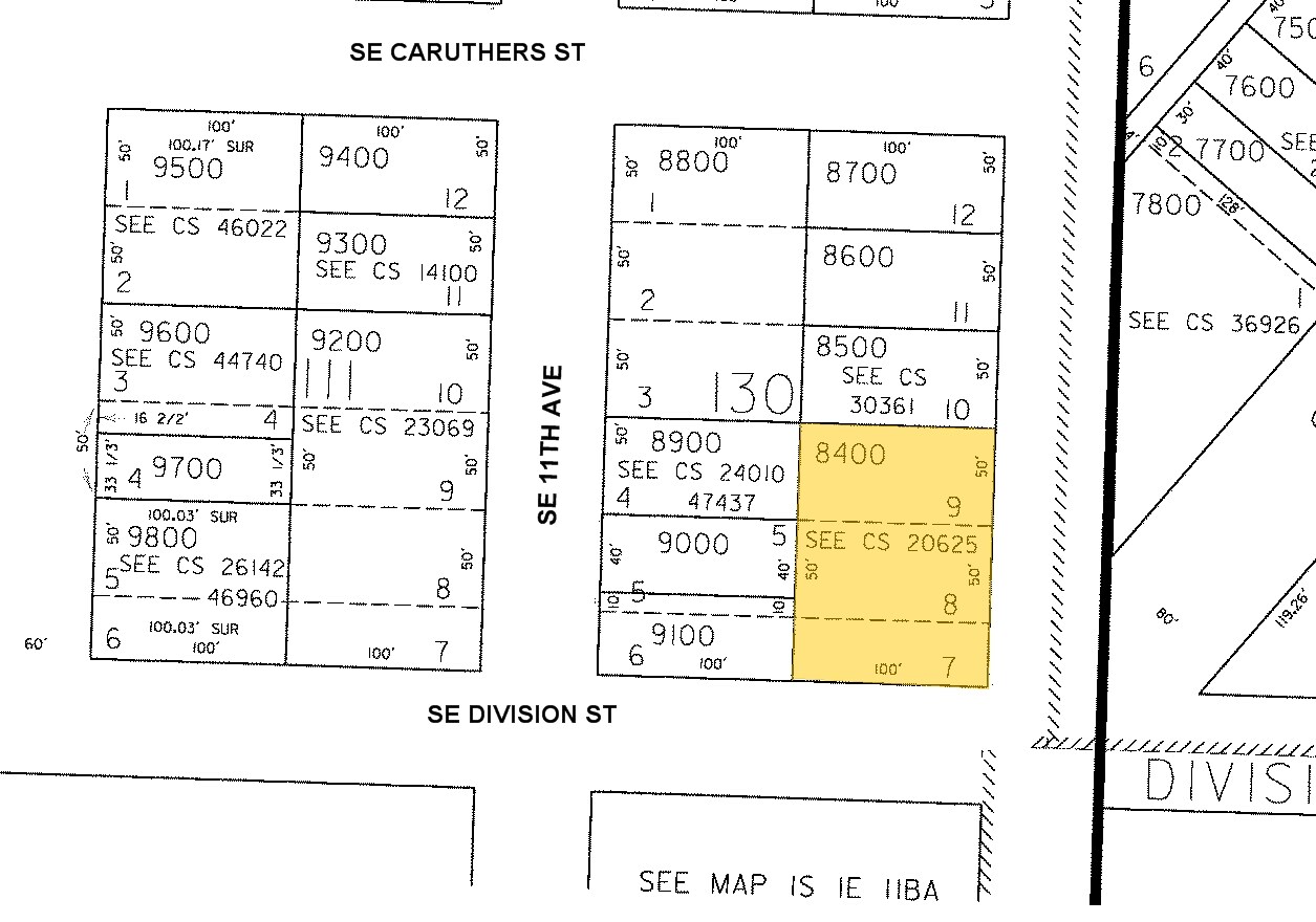 1125 SE Division St, Portland, OR for sale Plat Map- Image 1 of 1