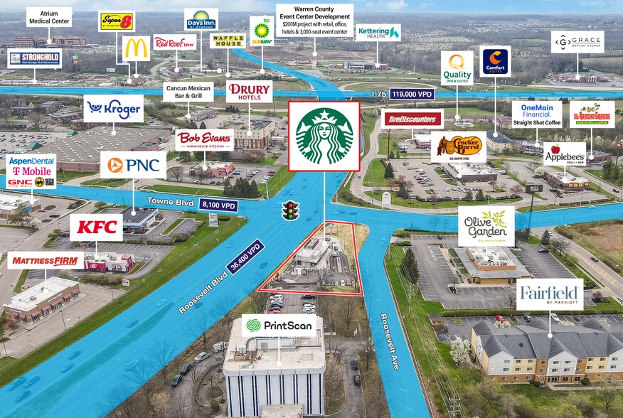 6700 Roosevelt Ave, Middletown, OH for sale - Aerial - Image 3 of 5