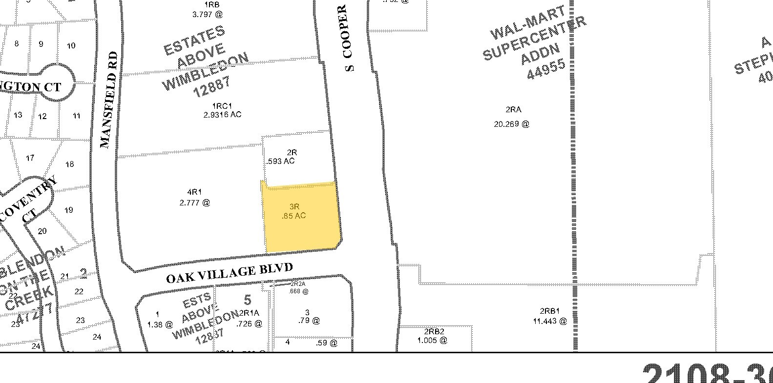 4828 S Cooper St, Arlington, TX for sale Plat Map- Image 1 of 1