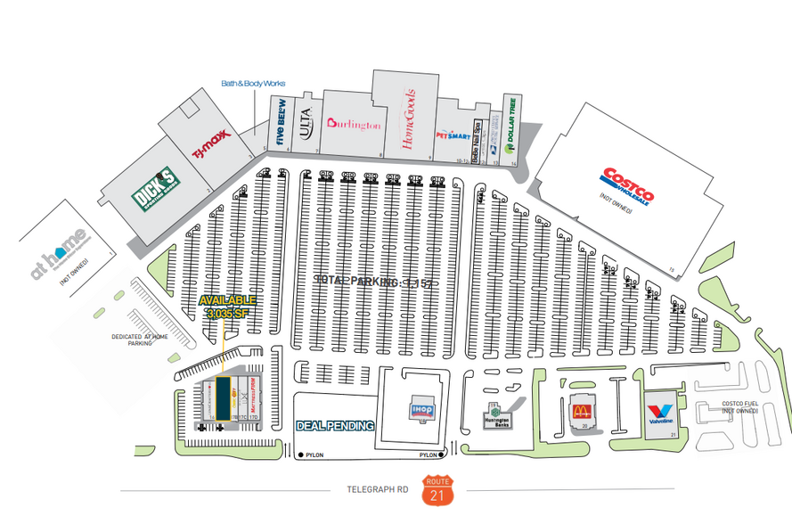 2105-2385 S Telegraph Rd, Bloomfield Hills, MI for lease - Site Plan - Image 3 of 3