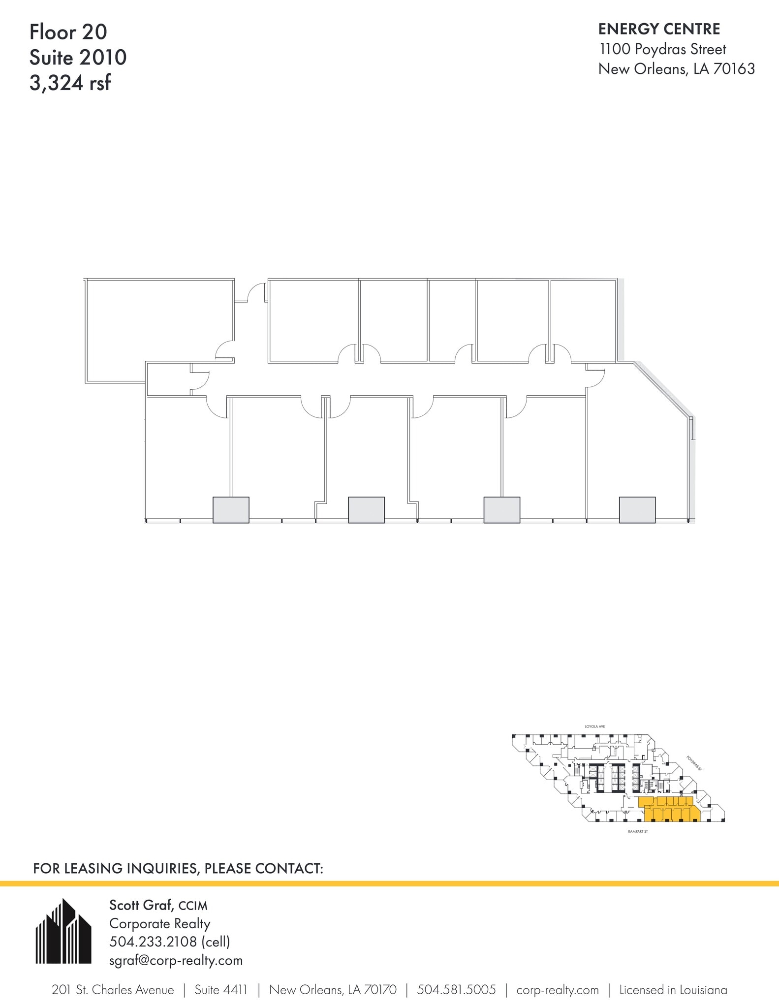1100 Poydras St, New Orleans, LA for lease Site Plan- Image 1 of 1