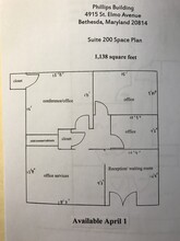 4915 St. Elmo Ave, Bethesda, MD for lease Floor Plan- Image 2 of 2