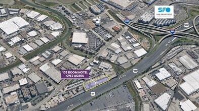 326 S Airport Blvd, South San Francisco, CA - AERIAL map view