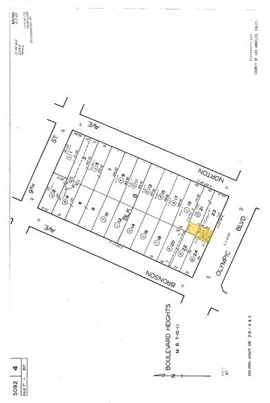 4015-4019 Olympic Blvd, Los Angeles, CA for sale - Plat Map - Image 2 of 8
