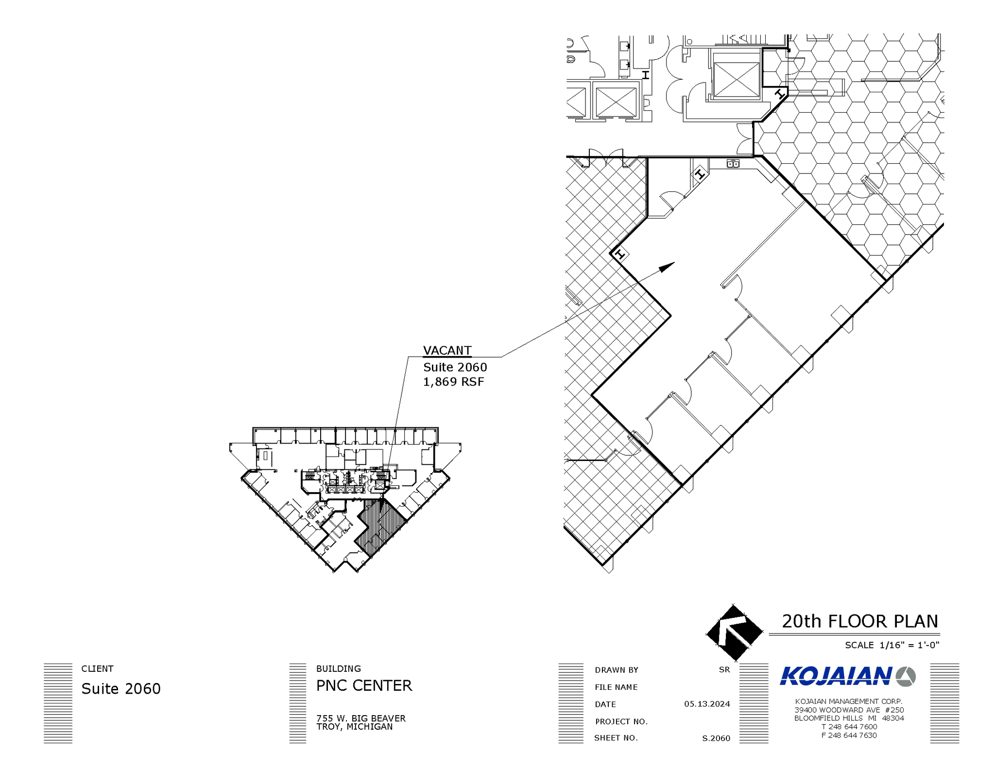 755 W Big Beaver Rd, Troy, MI for lease Floor Plan- Image 1 of 1