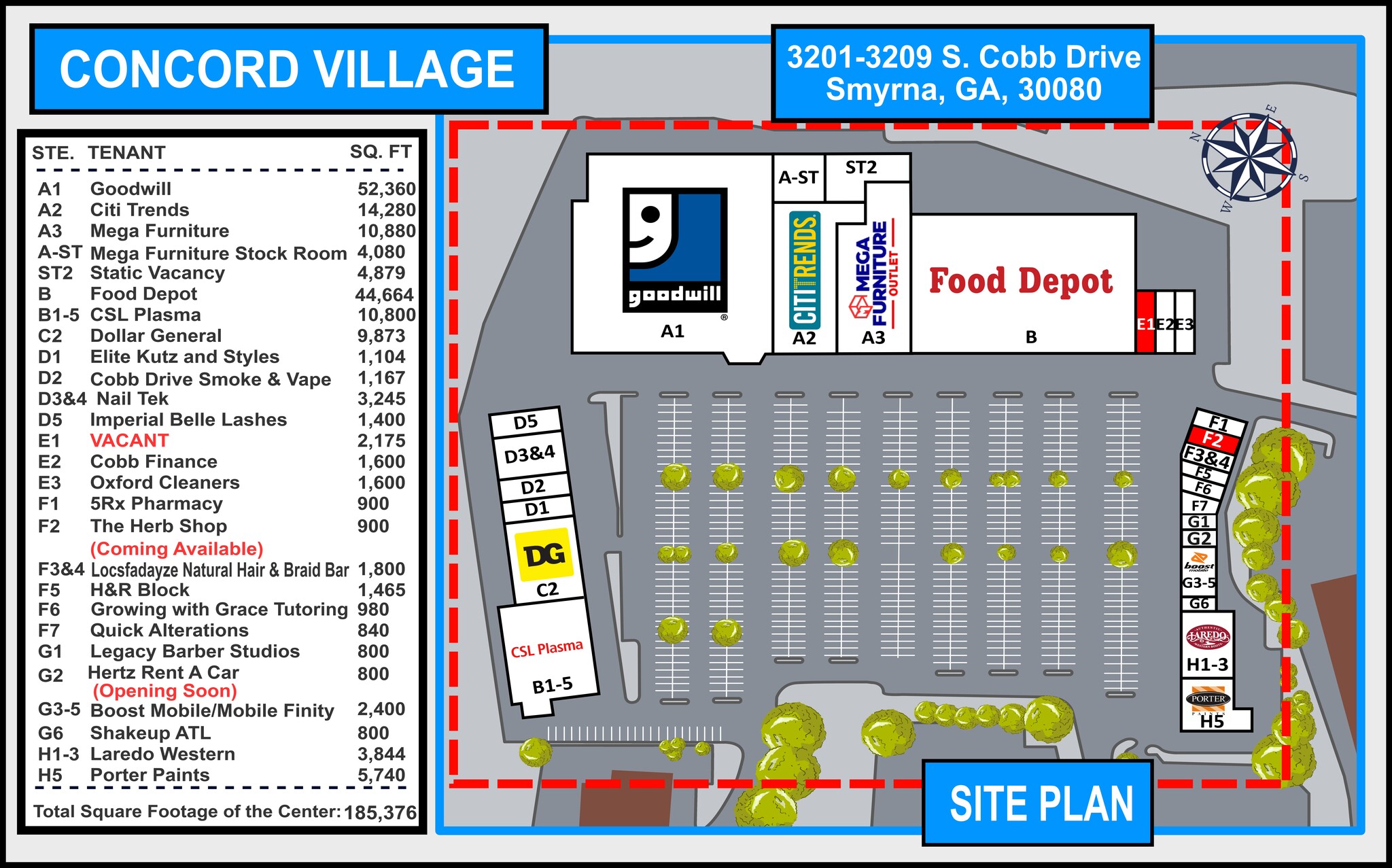 3201-3209 S Cobb Dr, Smyrna, GA for lease Site Plan- Image 1 of 2