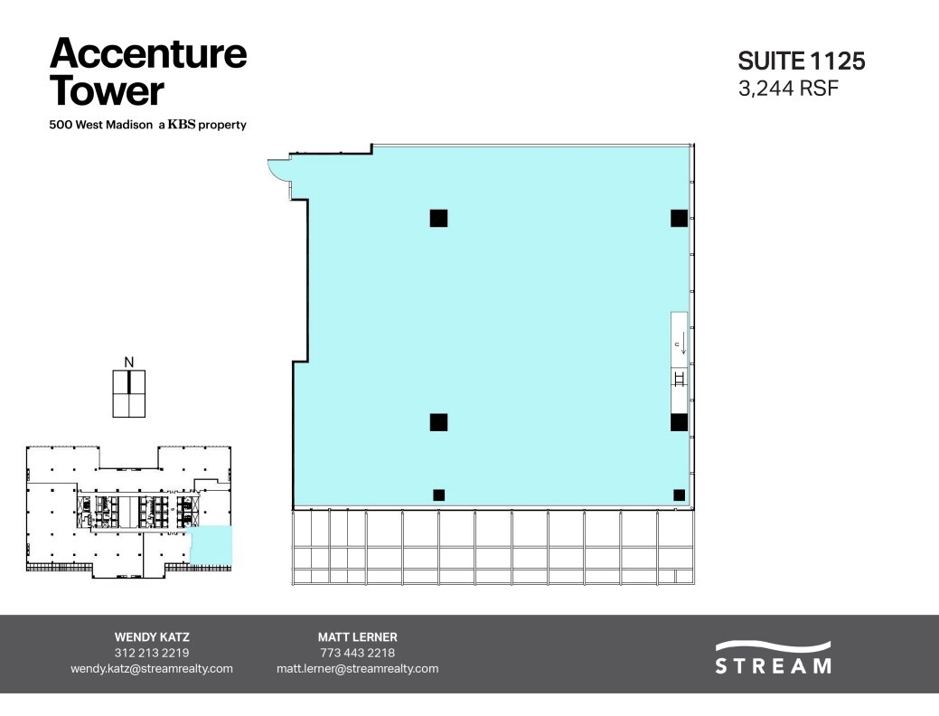 500 W Madison St, Chicago, IL for lease Floor Plan- Image 1 of 1