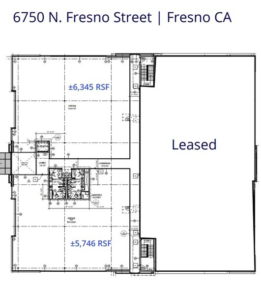6750 N Fresno St, Fresno, CA for lease - Floor Plan - Image 2 of 2
