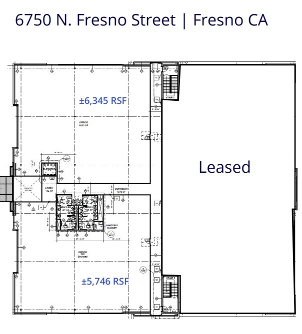 6750 N Fresno St, Fresno, CA for lease Floor Plan- Image 1 of 1