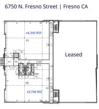 6750 N Fresno St, Fresno, CA for lease Floor Plan- Image 1 of 1