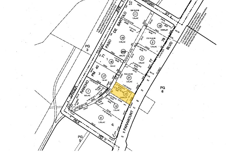 7305 Paramount Blvd, Pico Rivera, CA for sale Plat Map- Image 1 of 1