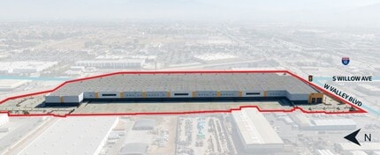 350 W Valley Blvd, Rialto, CA - AERIAL  map view - Image1