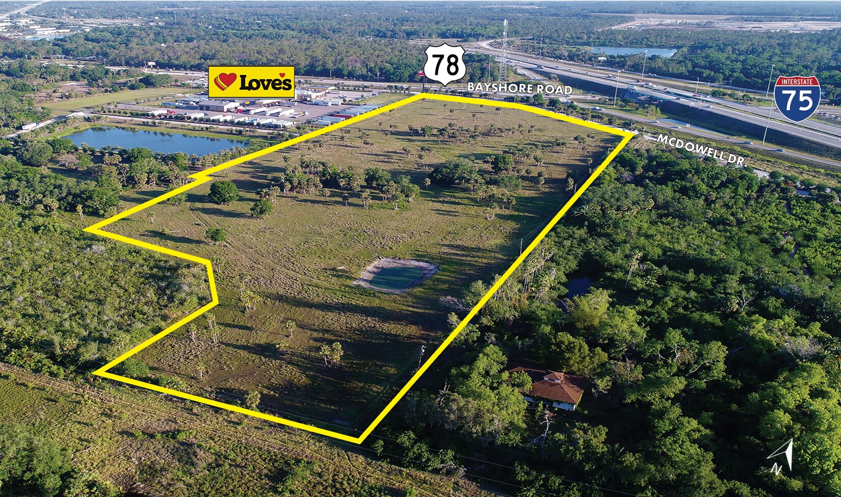 17201 McDowell Dr, North Fort Myers, FL for sale Aerial- Image 1 of 8