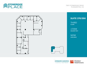 7901 Stoneridge Dr, Pleasanton, CA for lease Floor Plan- Image 2 of 2