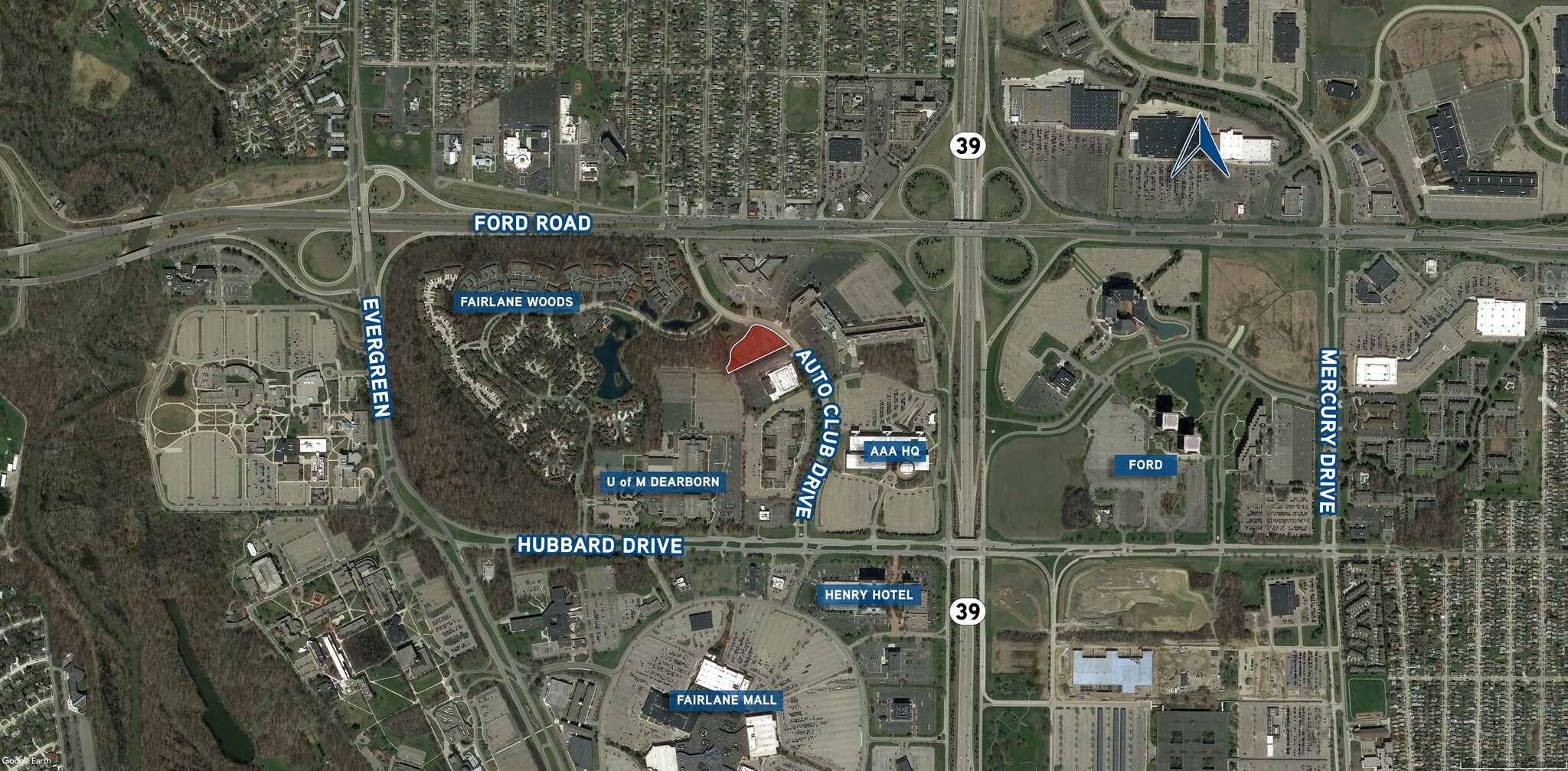 Auto Club Dr, Dearborn, MI for sale Aerial- Image 1 of 1