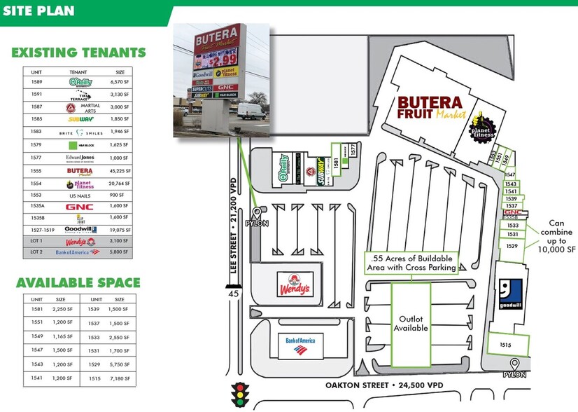 1515-1555 Lee St, Des Plaines, IL for lease - Site Plan - Image 1 of 1