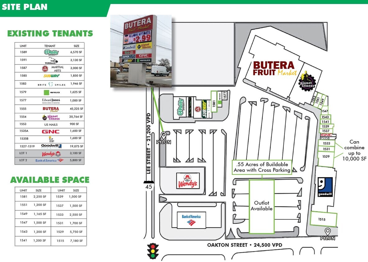 1515-1555 Lee St, Des Plaines, IL for lease Site Plan- Image 1 of 2