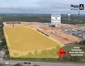 169 FM 20, Bastrop, TX - aerial  map view