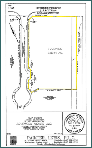 N Frederick Pike, Winchester, VA for sale - Plat Map - Image 1 of 3