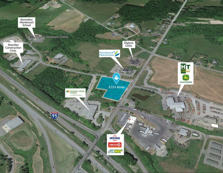 211 Center Rd, Fairfield, ME for lease - Aerial - Image 1 of 2