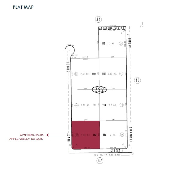 Gustine St, Apple Valley, CA for sale - Plat Map - Image 2 of 2