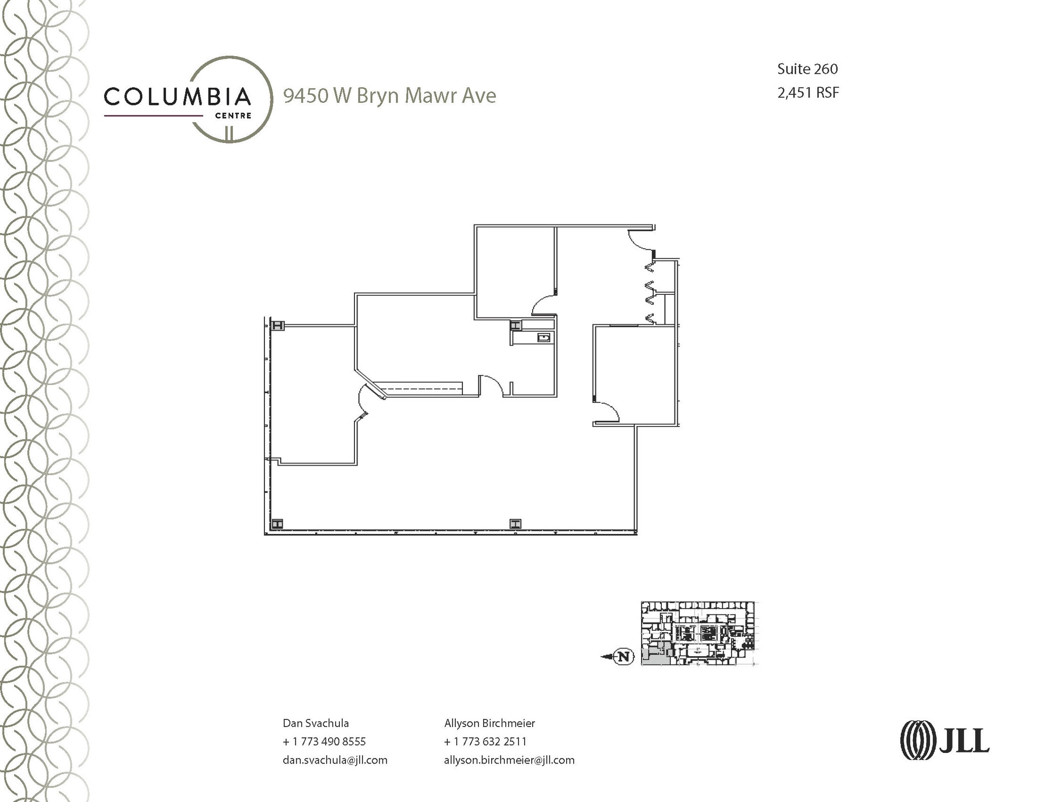9450 W Bryn Mawr Ave, Rosemont, IL for lease Floor Plan- Image 1 of 1