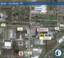 2590 N Central Ave, Humboldt, TN - AERIAL map view