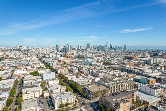 593-599 Valencia St, San Francisco, CA - AERIAL  map view