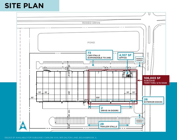 905 Dalton Ln, Bolingbrook, IL for lease - Site Plan - Image 3 of 3