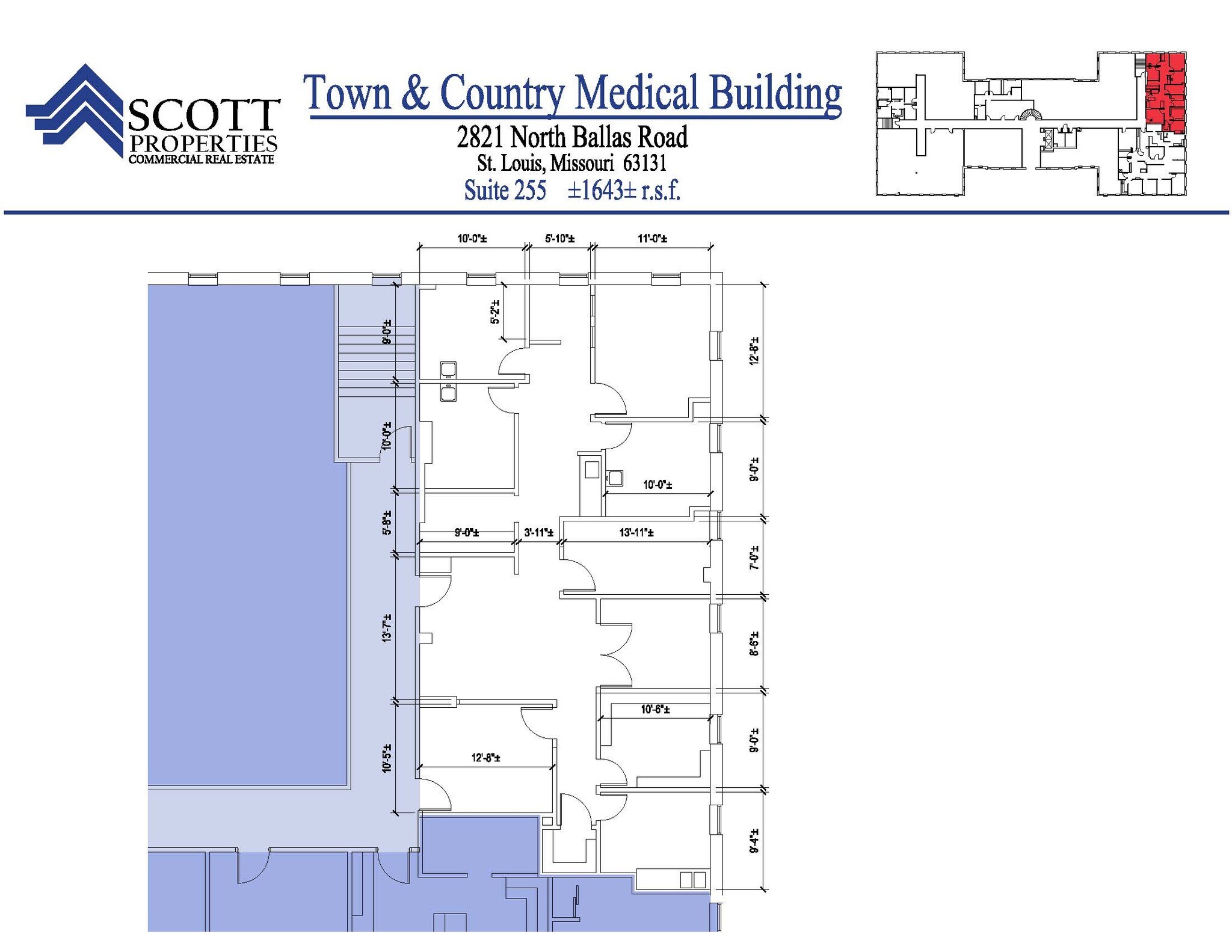 2821 N Ballas Rd, Town And Country, MO for lease Floor Plan- Image 1 of 1