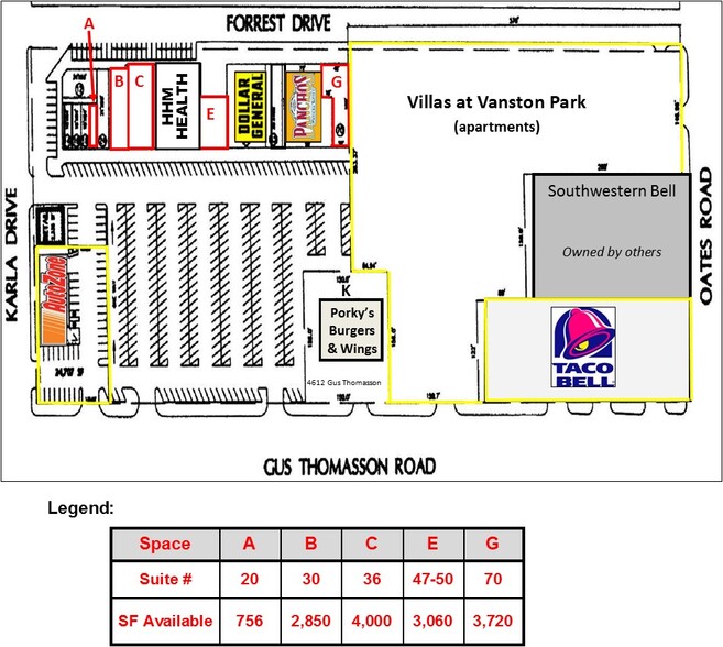 4500-4550 Gus Thomasson Rd, Mesquite, TX for lease - Building Photo - Image 2 of 4