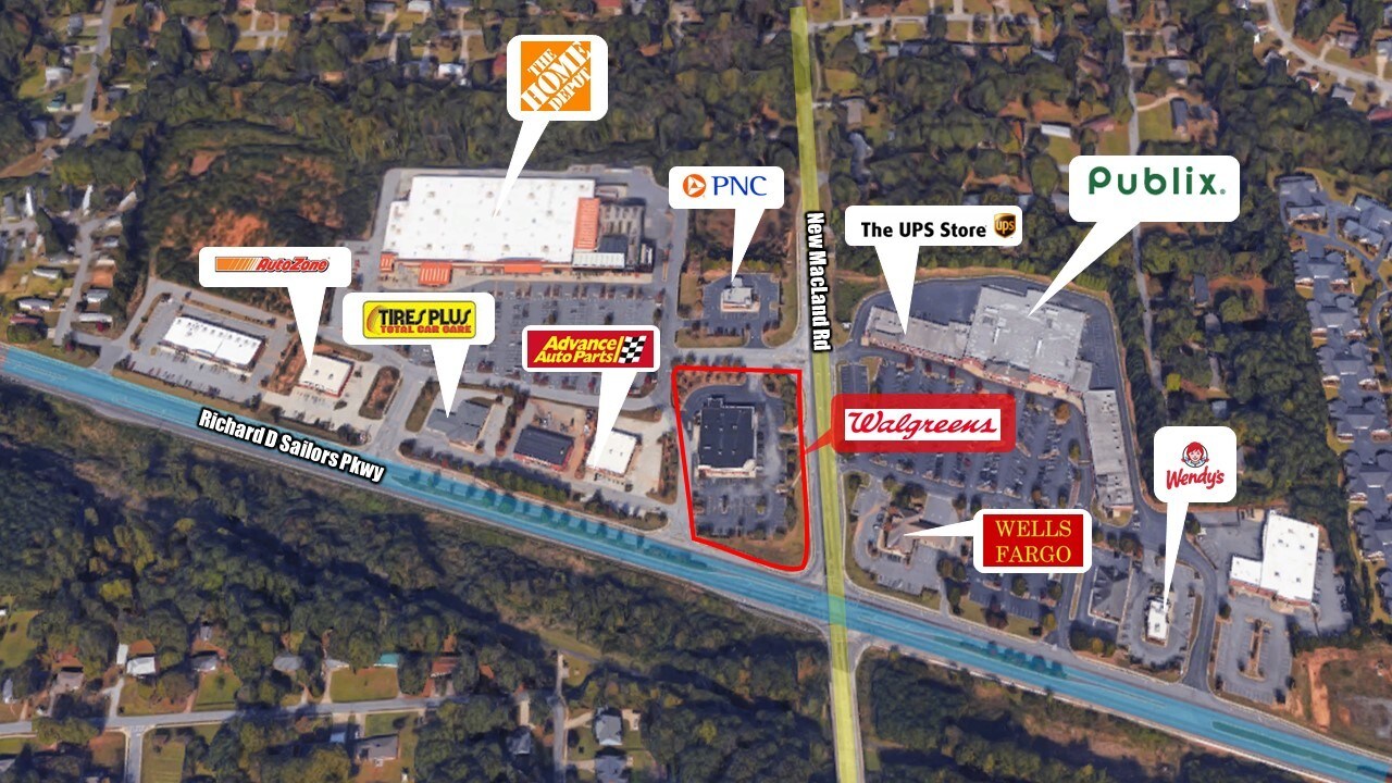 1070 Richard D Sailors Pky, Powder Springs, GA for sale Aerial- Image 1 of 1