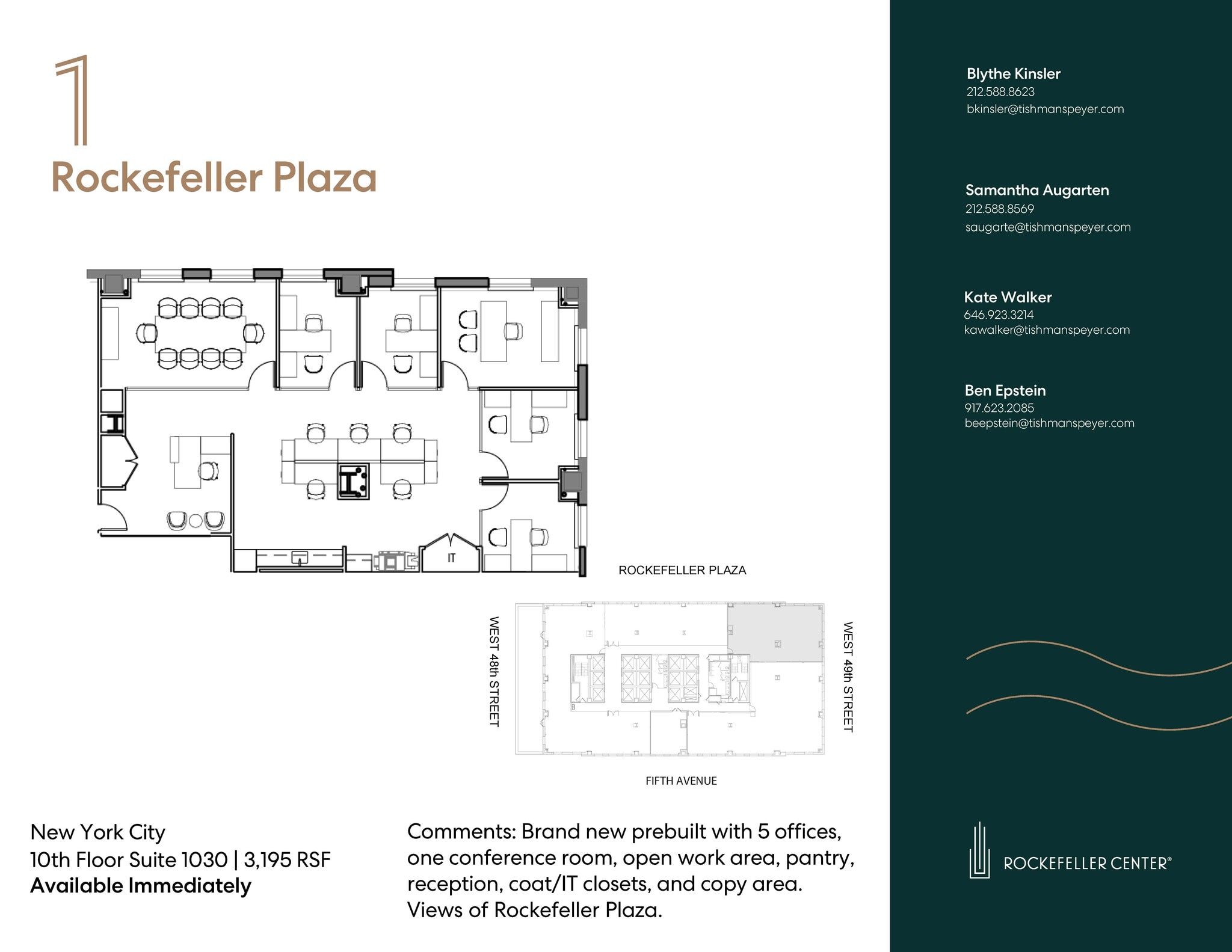 1 Rockefeller Plaza, New York, NY for lease Floor Plan- Image 1 of 11
