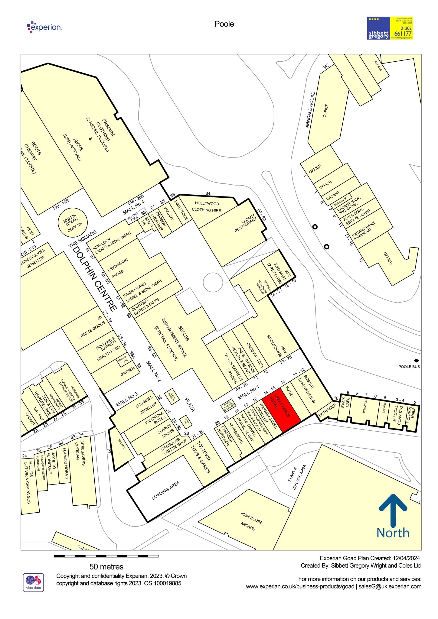 Dolphin Centre, Poole for lease Site Plan- Image 1 of 1
