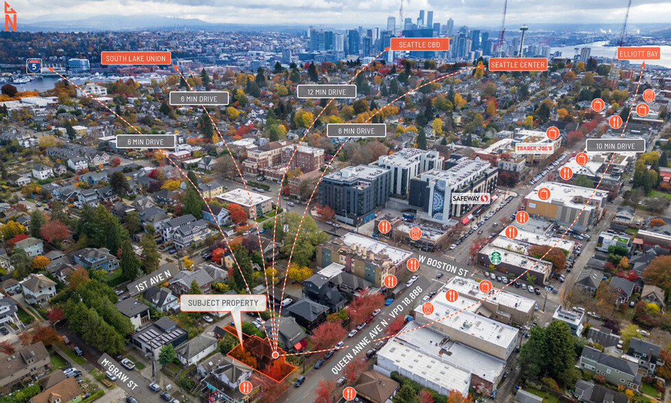 2226 Queen Anne Ave N, Seattle, WA for sale - Aerial - Image 2 of 7